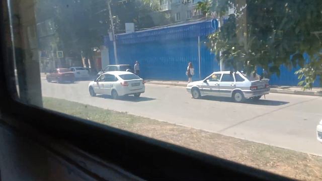 Поездка на трамвае 71-608К 2284 по маршруту 7. Город Саратов