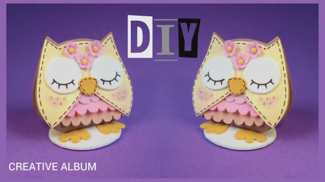 Бонбоньерка "Сова" из фоамирана. смотреть онлайн