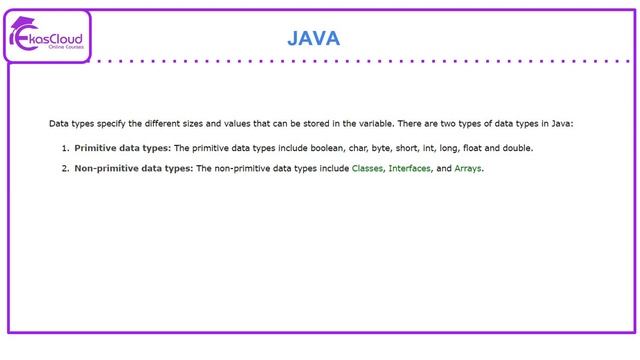 #Java Data Types | Ekascloud | English смотреть онлайн