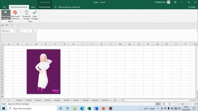 CARA MENGGANTI BACKGROUND/LATAR WARNA FOTO DI EXCEL смотреть онлайн