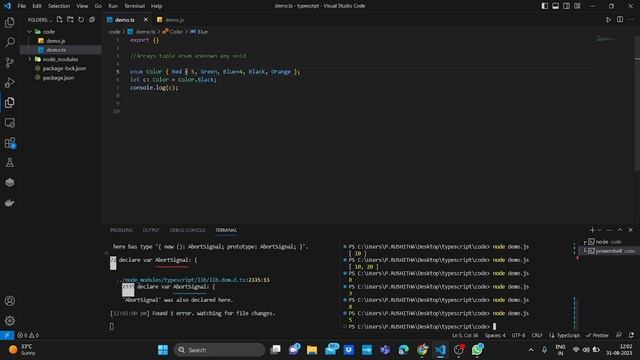 Arrays, Objects, Enum,Tuple and Functions in TypeScript смотреть онлайн