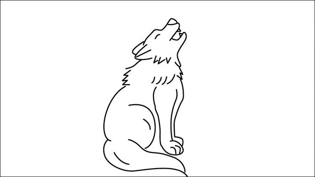 How to draw a howling wolf step by step смотреть онлайн