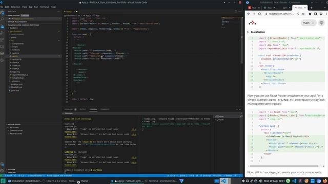 Build A Full Stack Gym in React JavaScript - #04 - Routing Pages with React Router Dom V6 . смотреть онлайн