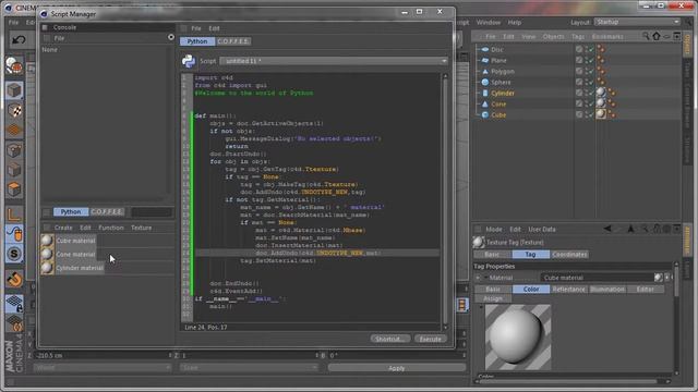 Cinema 4D Python Tips: Tags, materials and shaders смотреть онлайн