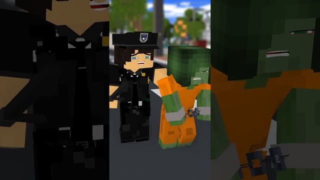 Never Jail Zombie Girl - minecraft Animation #shorts смотреть онлайн