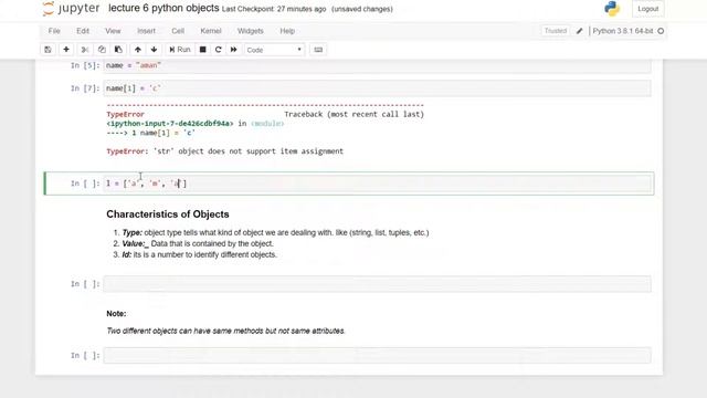 #6 Python Basics | Python Objects смотреть онлайн