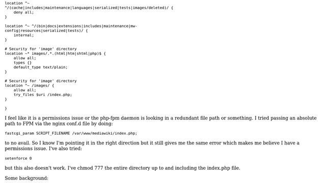 PHP-FPM: 'No such file or directory' error from nginx/error.log. Path or permissions issue? смотреть онлайн