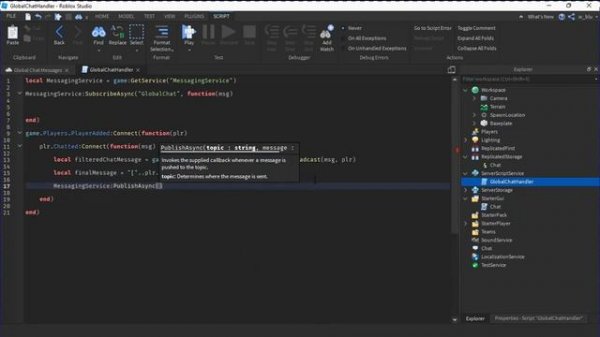 How To Create A GLOBAL CHAT SYSTEM - Roblox Studio