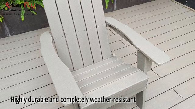 TANFLY PATIO HDPE ADIRONDACK CHAIR FOLDING GREY TF-3402F смотреть онлайн