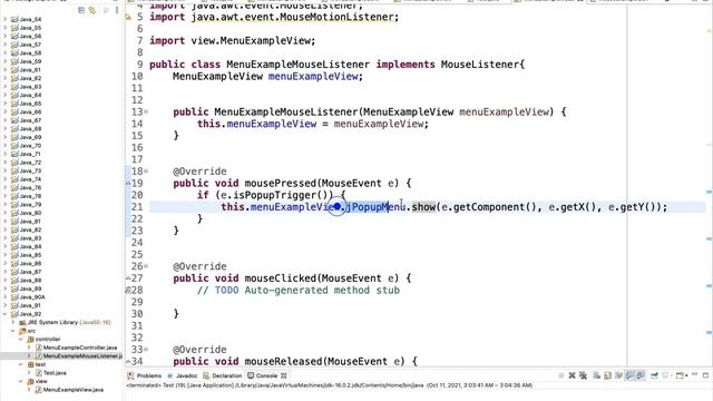 Java 92. Cách tạo menu chuột phải cho chương trình Java Swing смотреть онлайн
