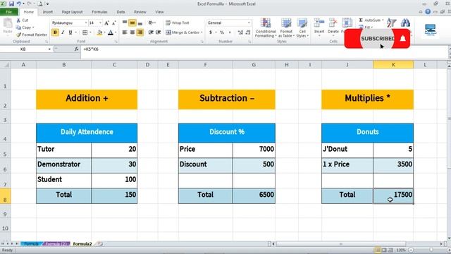 Excel တွင် Formula ရေးသားနည်း (အခြေခံသင်ခန်းစာ) смотреть онлайн