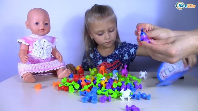 Baby Born Doll & Ysya VLOG | Ярослава распаковывает Конструктор на Липучках | Игрушки для Детей смотреть онлайн