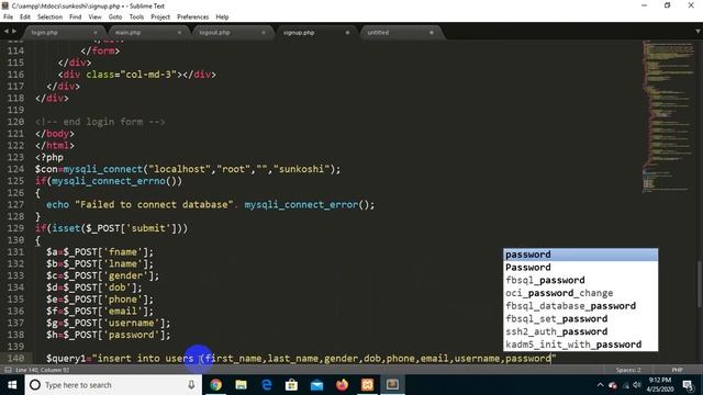 creating sign up form using bootstrap and PHP смотреть онлайн