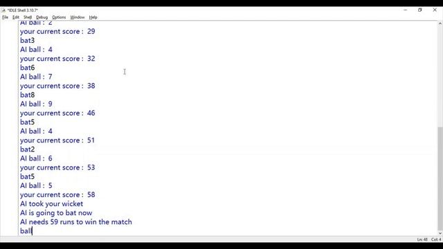 PYTHON HAND CRICKET смотреть онлайн