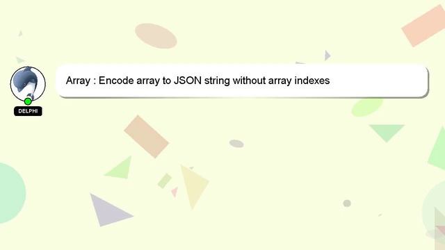 Array : Encode array to JSON string without array indexes смотреть онлайн