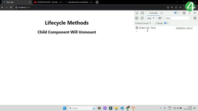 React Tutorial In Hindi #26: React ComponentWillUnmount Lifecycle Method | React JS Tutorial смотреть онлайн
