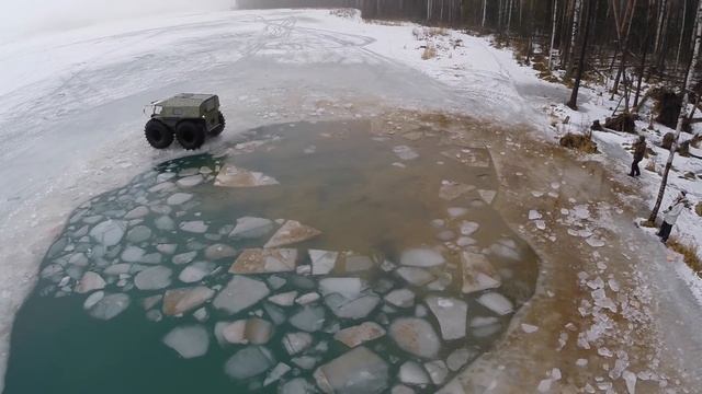 Чуть не утопили Вездеход Шерп на test-drive - прыжки в воду и не только)) смотреть онлайн