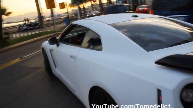 Nissan GTR Almost Hits a Maserati S - Loud Acceleration!! смотреть онлайн