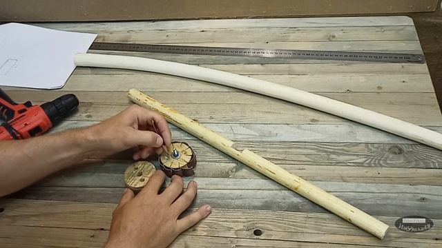 Насадка на дрель для шлифовки мебельной палки. Плетеная мебель. смотреть онлайн