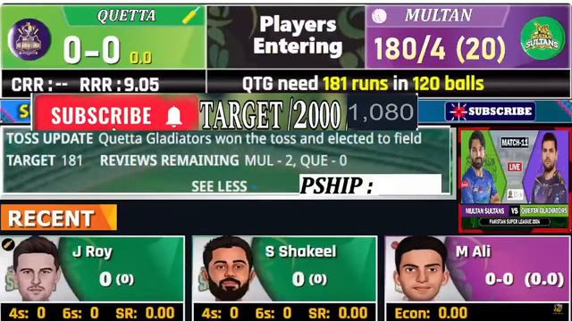 SL LIVE : MULTAN SULTANS vs QUETTA GLADIATORS MATCH 11 LIVE COMMENTARY | MS vs QG LIVE смотреть онлайн