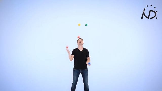 Juggling 5 Balls, Learn 2 Tricks (Intermediate Level) Tutorial смотреть онлайн