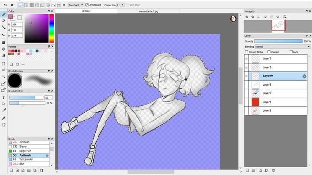 Sally Face-Sal Fisher (SPEEDPAINT)