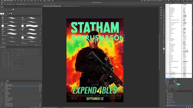 [SpeedArt] EXPEND4BLES Photographers. Editing a poster in Photoshop. смотреть онлайн