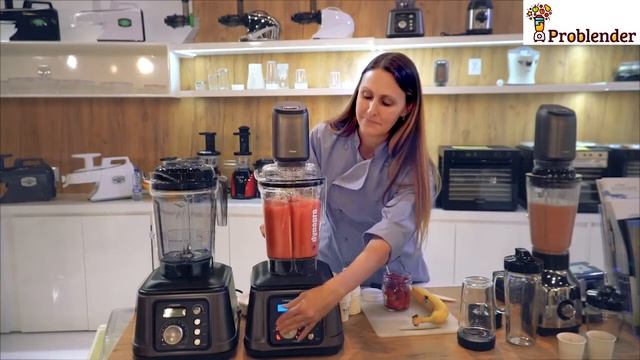 Клубничный банановый смузи в блендере Tribest Dynapro DPS 1050 смотреть онлайн