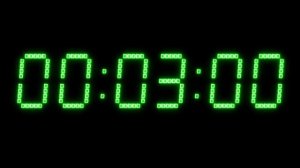 Зеленый неоновый секундомер 6 минут (без звука)