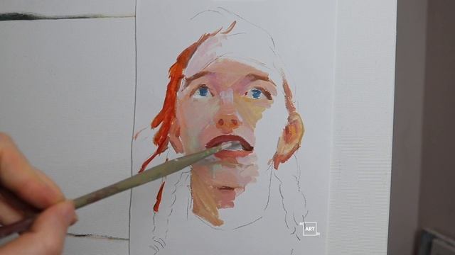 Anne, How to paint a face, oil sketch, #142 смотреть онлайн