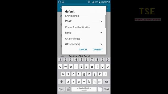 Wi-Fi Secured with EAP method / Phase 2 authentication / CA certificate смотреть онлайн