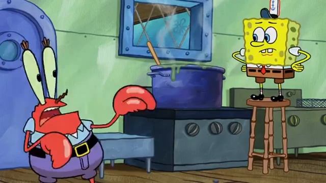 губка боб – Ложка хиппи в бочке супа 1