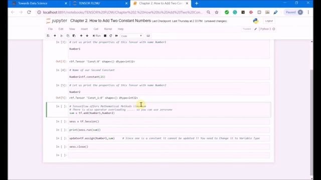Chapter2 How to Add Two Constant Numbers | TensorFlow TUTORIALS | WITH CODE смотреть онлайн