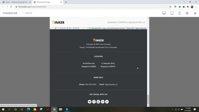Tinker: Portfolio Bootstrap HTML Template смотреть онлайн