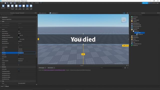 BEST Death Screen GUI | Easy Roblox Scripting смотреть онлайн