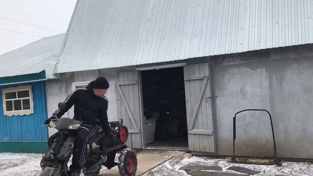 Самодельный трицикл из скутера и мотоблок