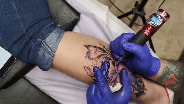 Color Tattoo Cover Up Using the Dragonhawk Mast Archer and a Traditional Coil смотреть онлайн
