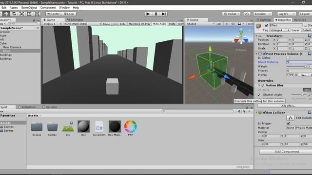 How to add MOTION BLUR to your UNITY game - Post Processing Effect смотреть онлайн