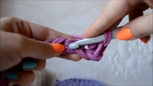 Вязание крючком. Вязание для начинающих. Вязание из трикотажной пряжи. Как вязать.