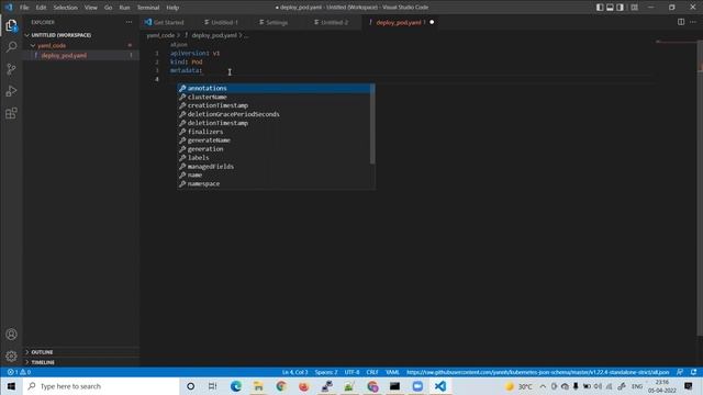 Deploy a pod using yaml code | Visual Studio Code tips | Kubernetes Tutorial for beginners 2022 #2 смотреть онлайн