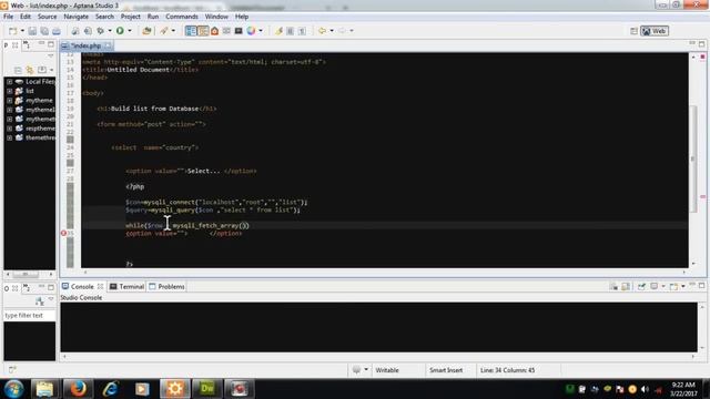 php tutorial on how to build selection list from the database смотреть онлайн