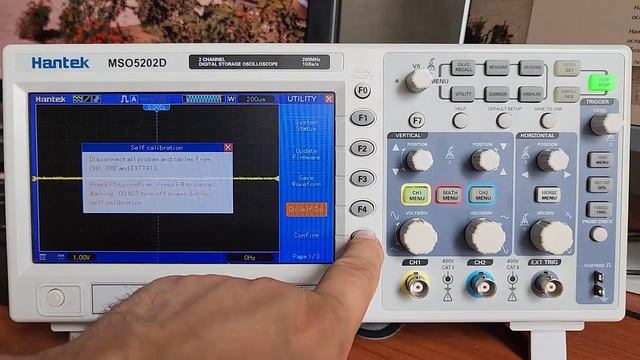 Начальная настройка осциллографа Hantek MSO5202D смотреть онлайн