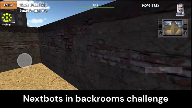 Nextbots In Backrooms Chasing Challenge