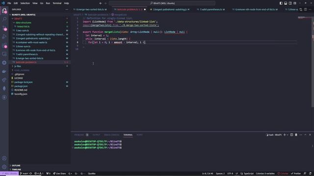 Merge K Sorted Lists - Blind 75 Problem 9 - Typescript смотреть онлайн
