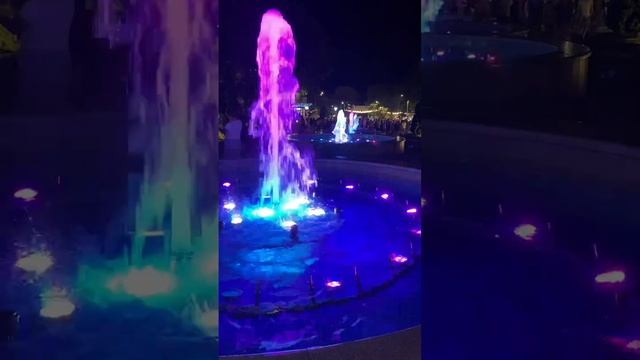 Фонтаны, Анапа, фонтан, вечер