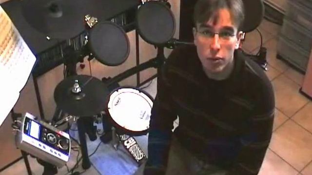 Play Guitar Hero World Tour with a Midi Electronic Drum (Double hit problem fixed) смотреть онлайн