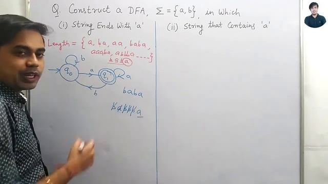 Finite Automata Example | String Starts With 'a' | Ends With 'a' | Contains 'a' смотреть онлайн