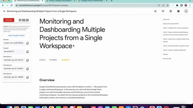 Monitoring and Dashboarding Multiple Projects from a Single Workspace || #qwiklabs || #coursera смотреть онлайн