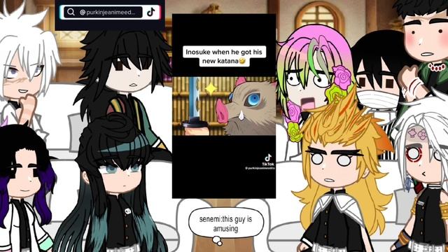 Past Hashira React To New Slayers 1/5,inosuke//gacha//kny//anime