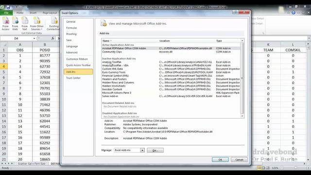 Installing the Analysis Toolpak in Microsoft Excel смотреть онлайн